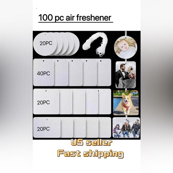 None Other 0pc Air Freshener Sublimation Blanks Diy Air Freshener